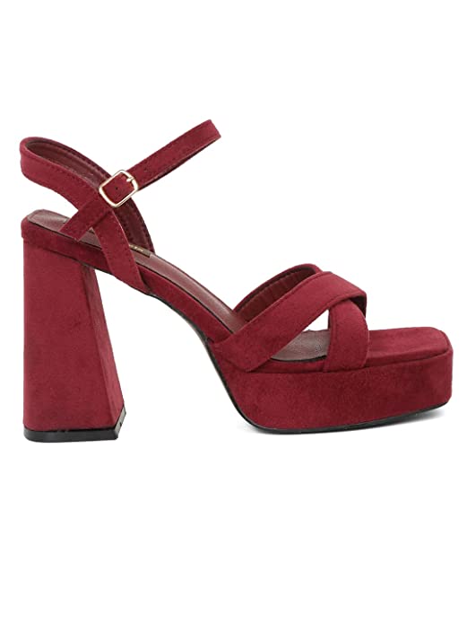 Flat n heels Womens Maroon Sandals FnH 108-MRN