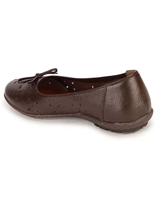 Footons Women's Lightweight Premium Leather Stylish Slip on casusal/Party/Ethinic wear Ballet/bellerinas/Bellies Flat
