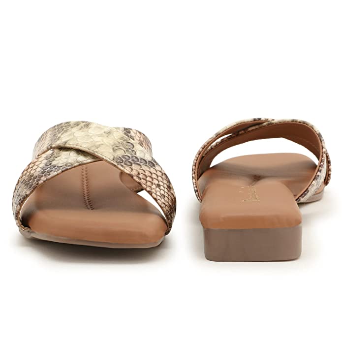 DEEANNE LONDON WOMEN'S (DN-153) EXTRA CUSHIONED CROSS STRAP SLIDER