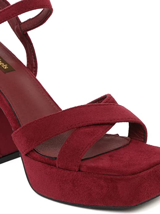 Flat n heels Womens Maroon Sandals FnH 108-MRN