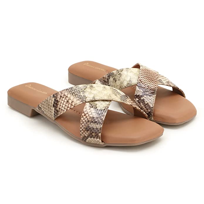 DEEANNE LONDON WOMEN'S (DN-153) EXTRA CUSHIONED CROSS STRAP SLIDER