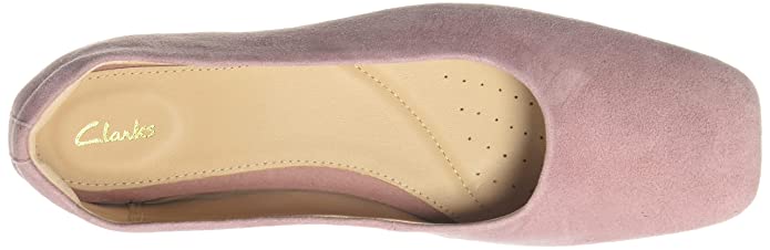 Clarks Women's Pure Ballet2 Rose Suede Slip On Shoes