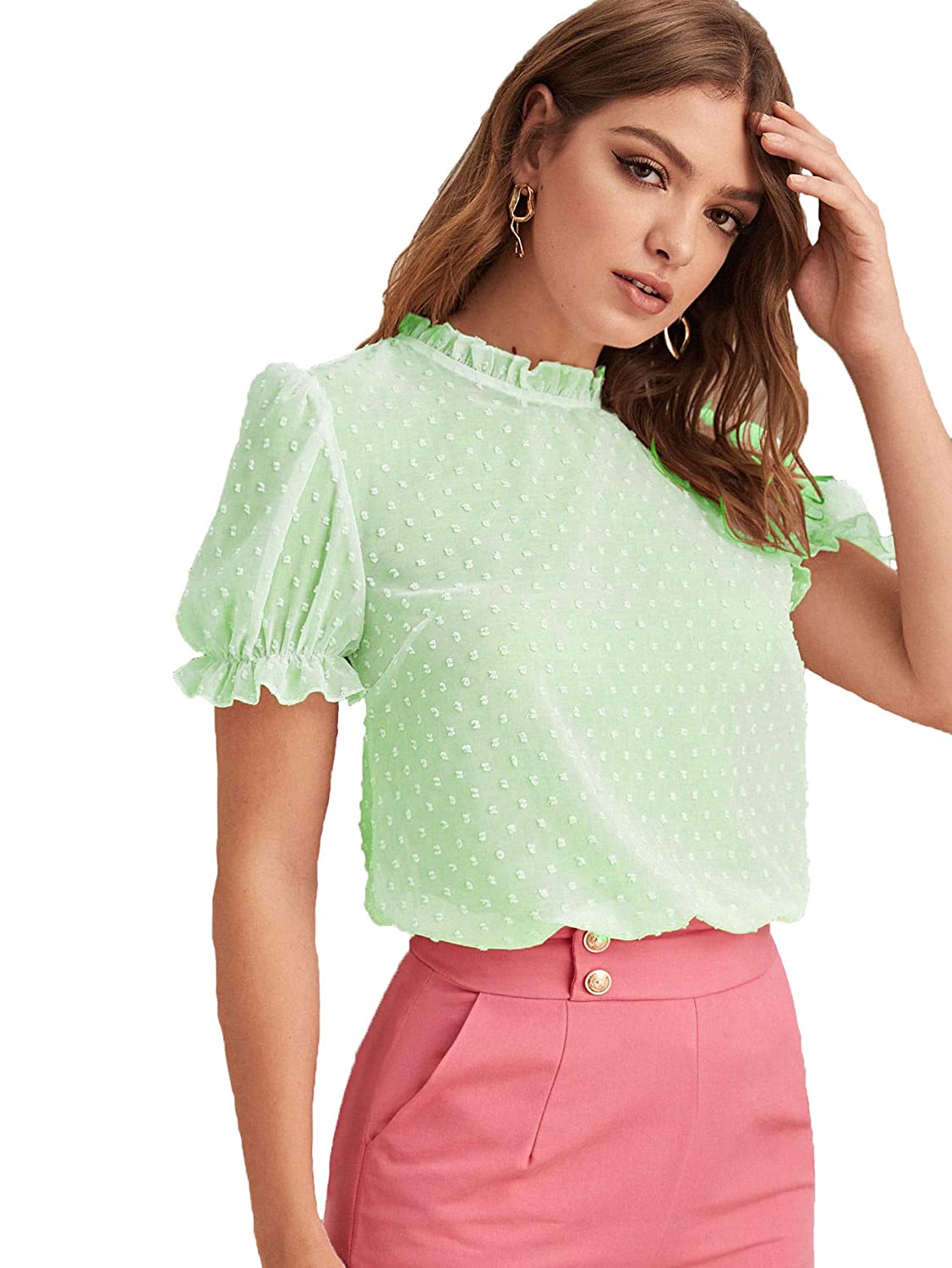 itshe Tissue Fabric Premium Casual Top for Women's